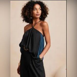 Banana Republic Colorblock Halter Top. Size Medium Petite.